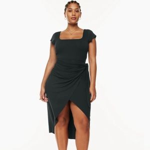Aritzia Wilfred Saturn Shortsleeve Midi wrap Dress